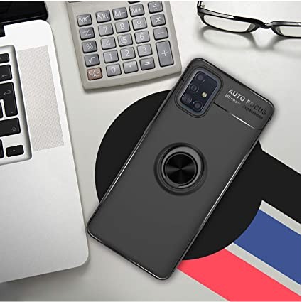 Autofocus Magnetic Ring Case for Samsung Galaxy A51 Invisible Case Auto Focus iRing - Hitam