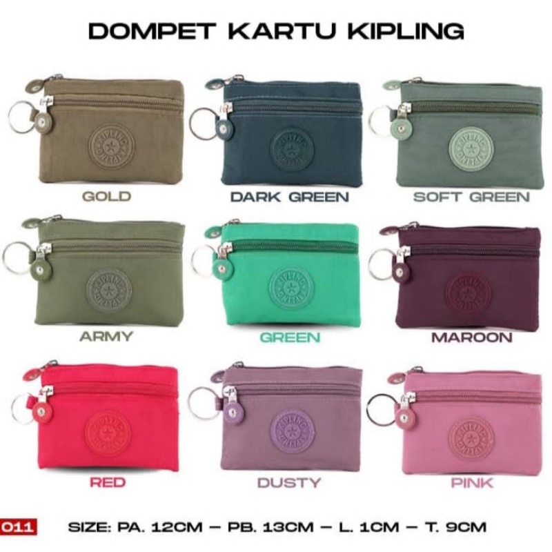 TERBARU/ Dompet kipling 2 res muat kartu &amp; koin #011 import bisa COD