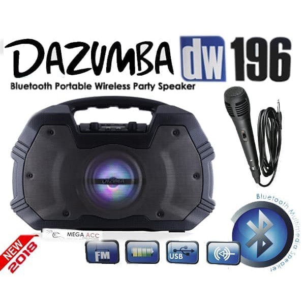 HOT PROMO DE044  DAZUMBA DW196   SPEAKER BLUETOOTH MULTIMEDIA DW 196 With MIC MF.