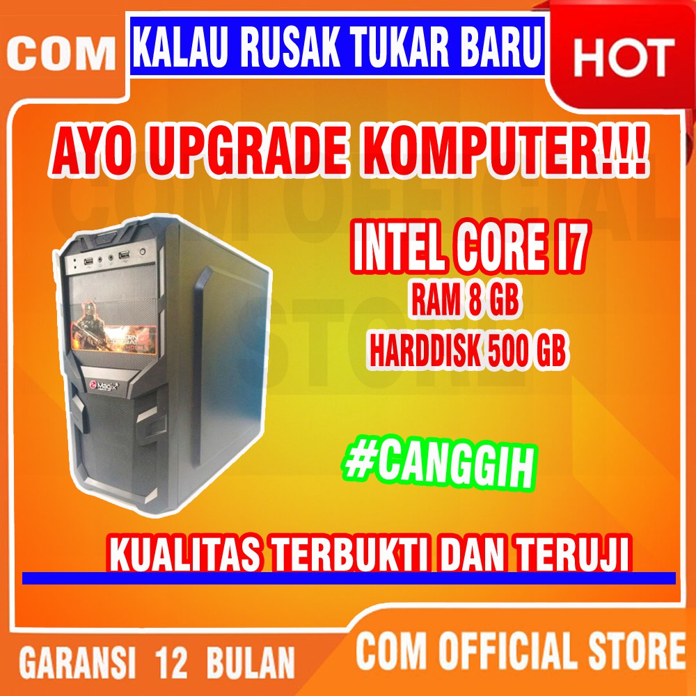 Bergaransi (GGP) cpu pc computer komputer CORE I7 8GB rakitan kantor MURAH TAHAN LAMA BERKUALITAS