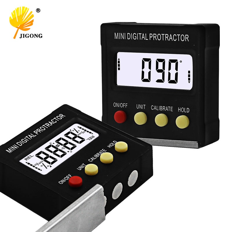 Bisa COD Alat Ukur Sudut Kemiringan Digital Protractor Inclinometer Level with Magnetics Angle Measuring - JIGONG JIG-RT001