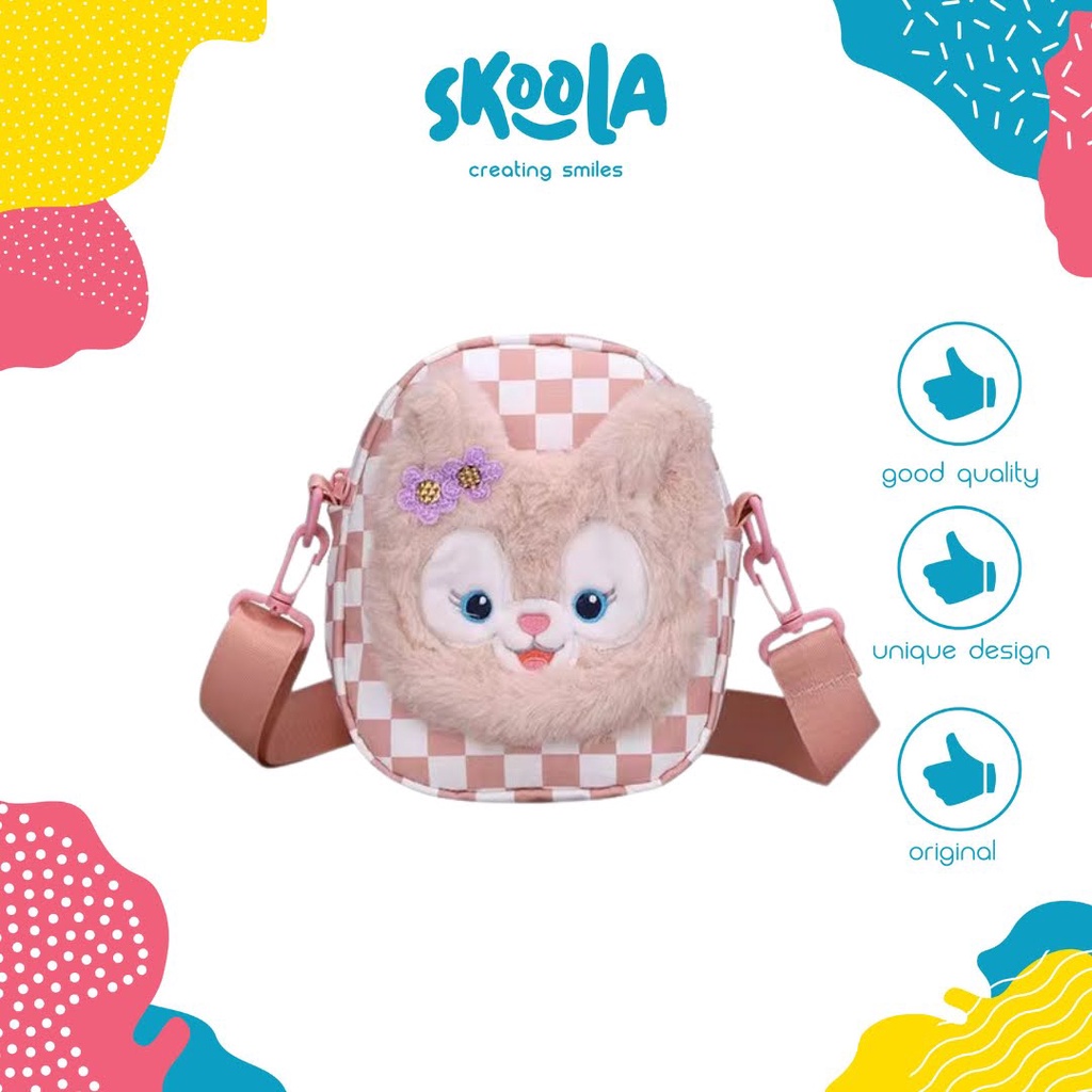 Skoola Tas Anak Perempuan PAUD Remaja Waistbag Selempang Boneka 2in1 Rabbit - Duffy