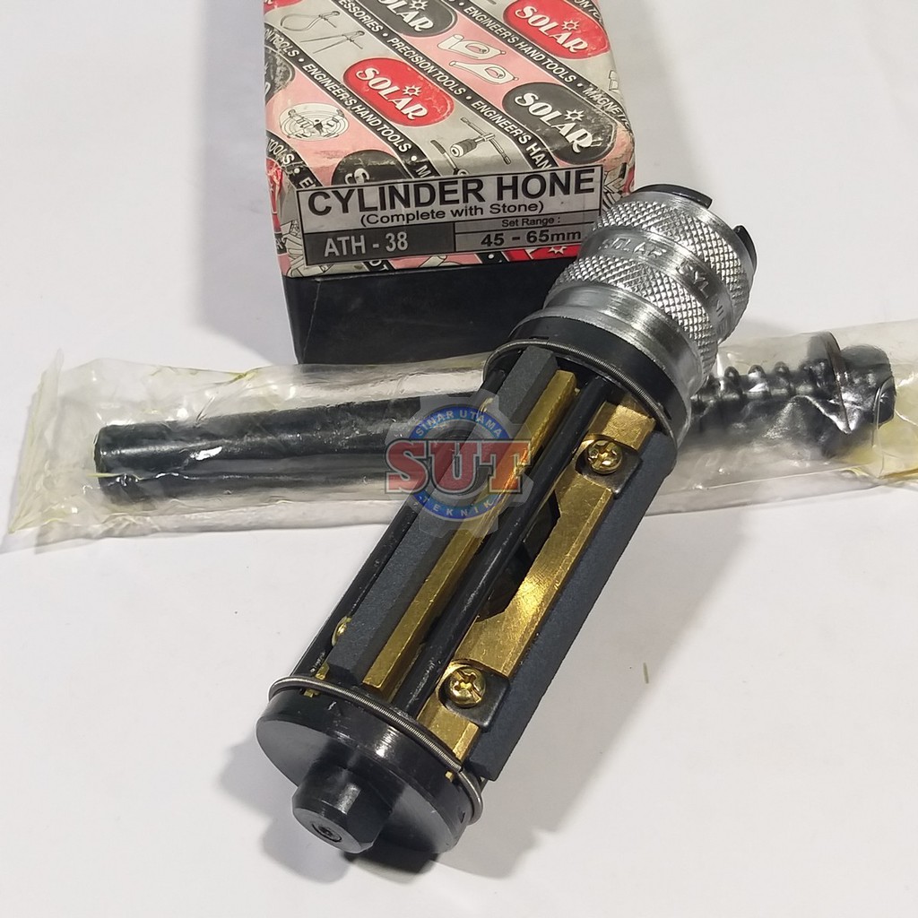 ORIGINAL Cylinder Hone Honing Head ATH 38 diameter 45mm sampai 65mm merk SOLAR  komplit dengan Batu 