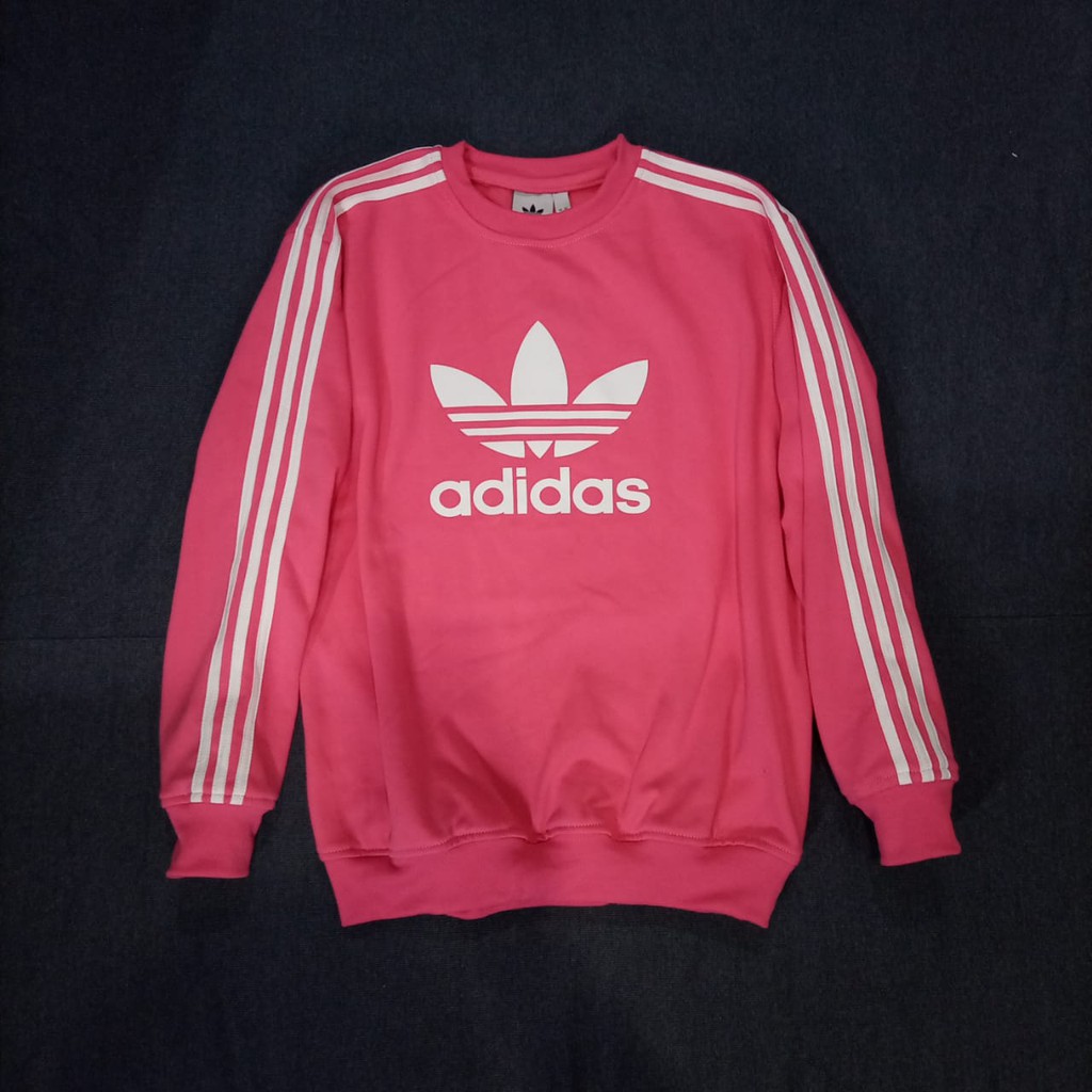 pink adidas crew neck