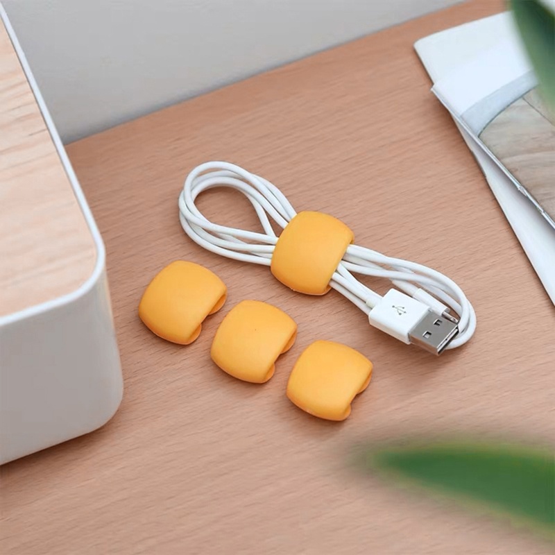 Vivi 4Pcs Klip Organizer Kabel Earphone Warna Polos