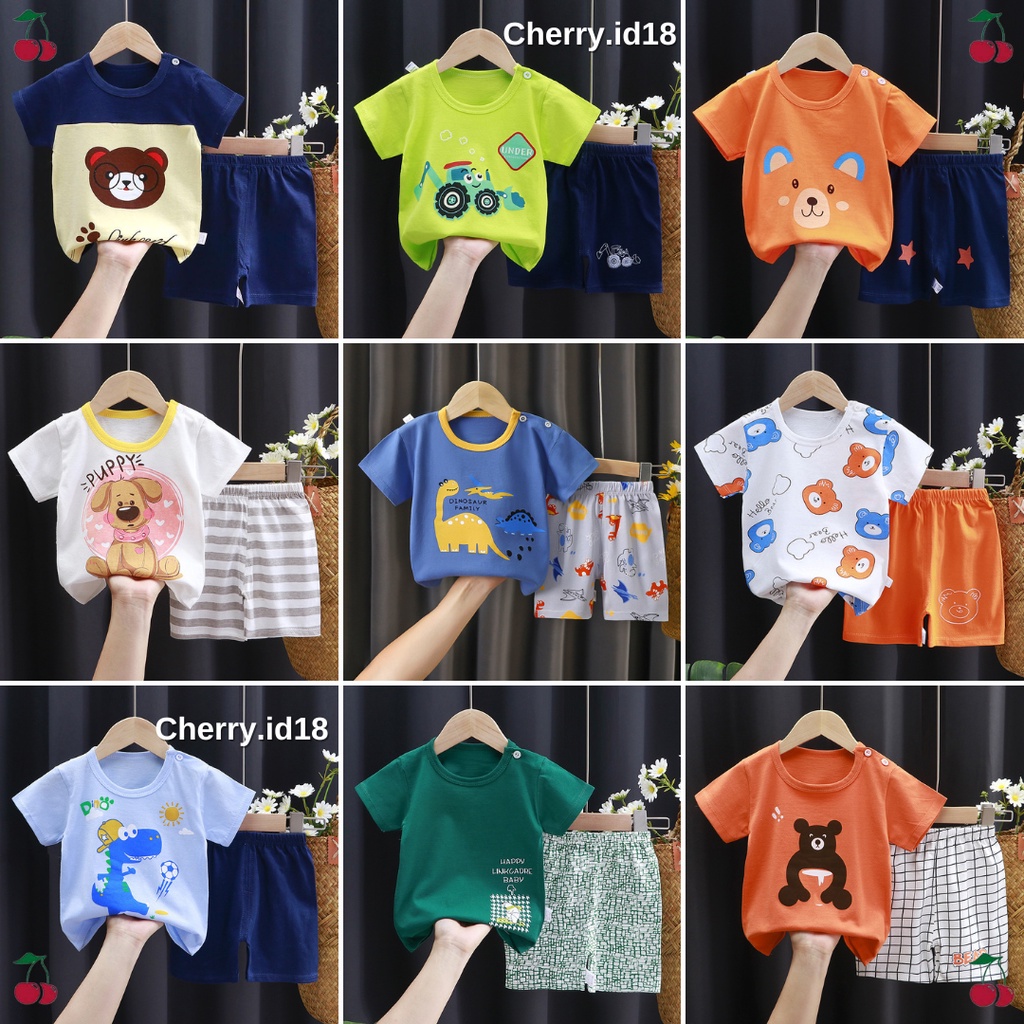 Cherry Baju Bayi Import / Baju Anak Laki Laki / Baju Bayi Laki Laki / Baju Anak Import SLP20