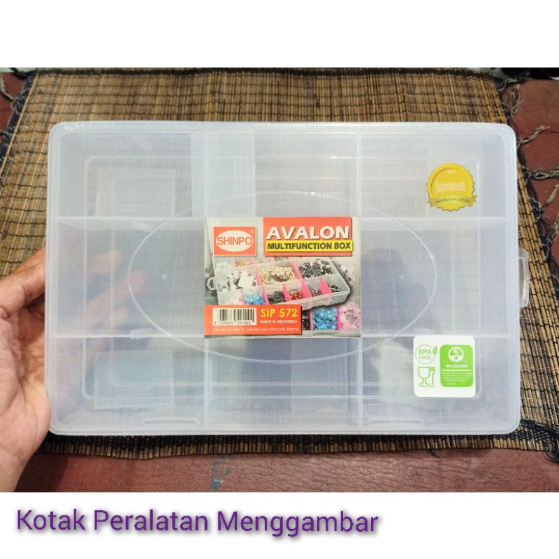 

Kotak Peralatan Menggambar Transparan Sekat Bisa Disesuaikan Box Penyimpanan