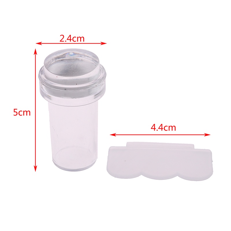 {LUCKID}Pure Clear Jelly Silicone Nail Art Stamper Scraper Nail Stamp Stamping Tool