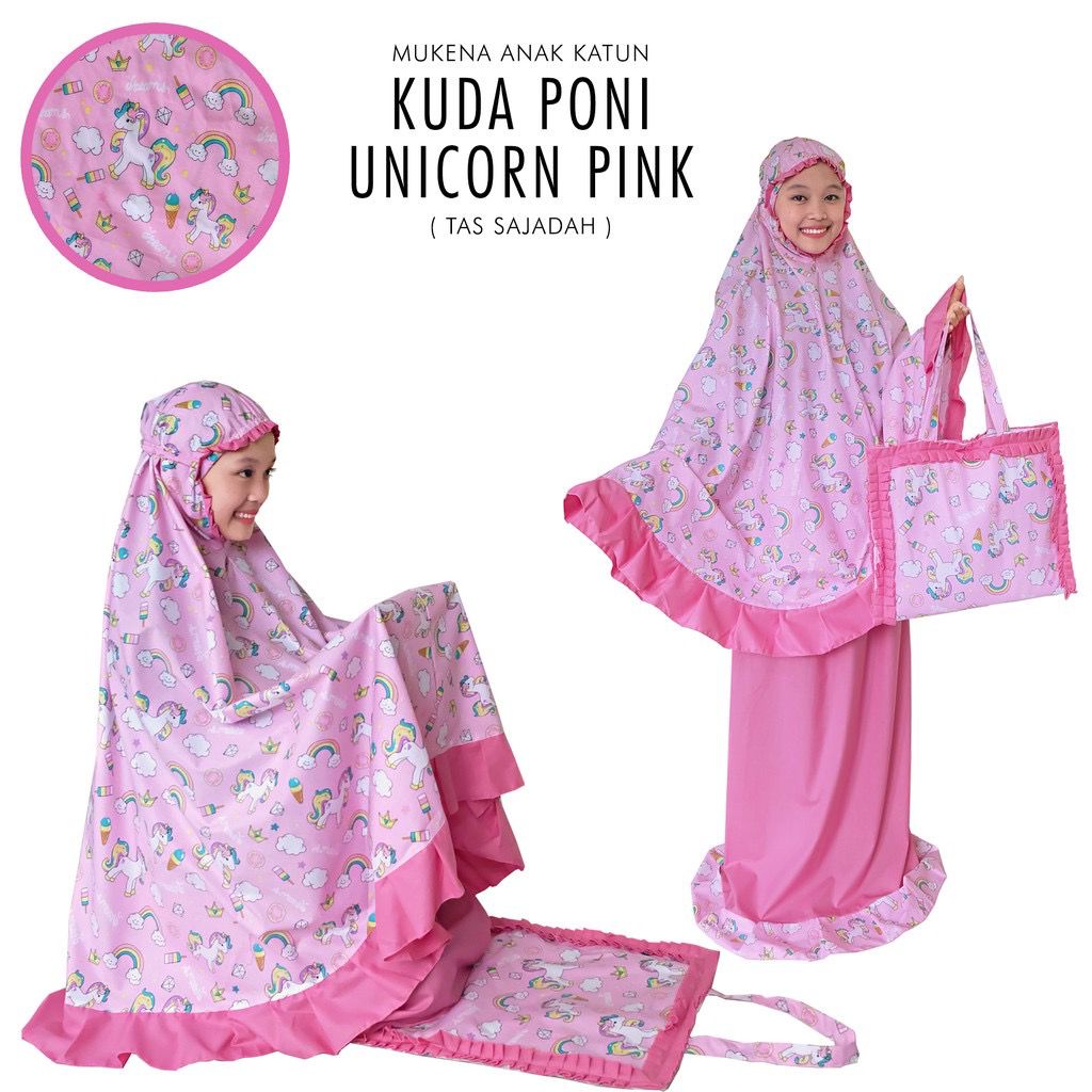 MUKENA BALI TASIK - MUKENA ANAK KATUN MOTIF CERI (TAS SAJADAH)