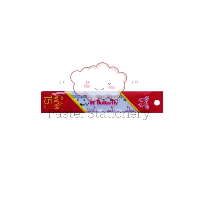 

Penggaris Plastik 15cm Butterfly - Plastic Ruler Butterfly 15cm