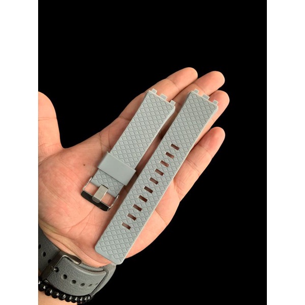 Strap Tali Jam Tangan Karet Rubber Skymax Abu abu 1801G