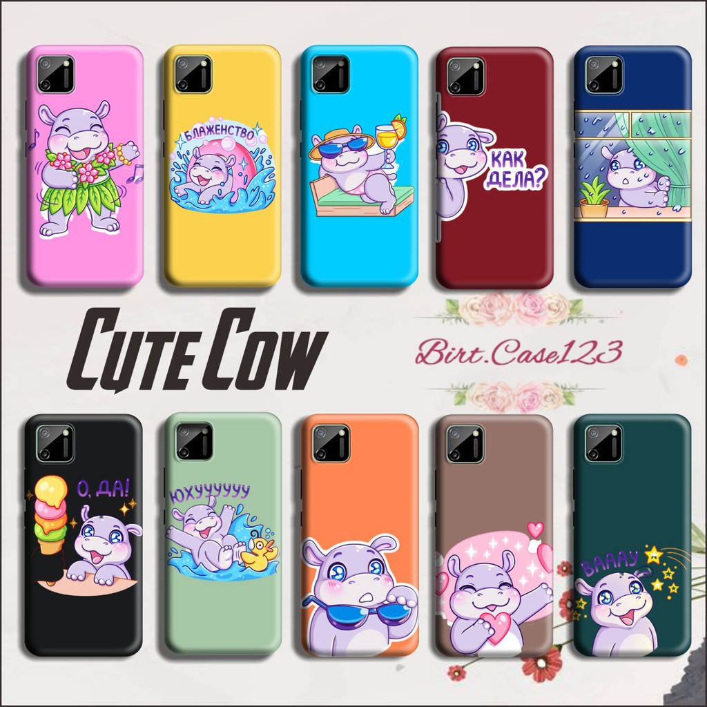 softcase CUTE COW Oppo A3s A1k A5 A9 2020 A7 F9 A5s A31 A52 A92 A37 A53 A83 F1s F11 Pro Reno BC1219