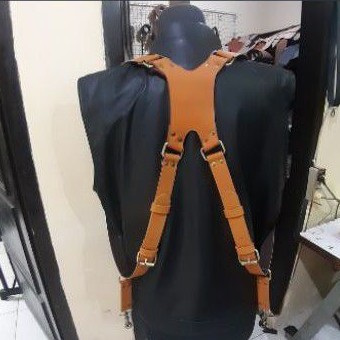 Double strap kamera kulit / tali kamera