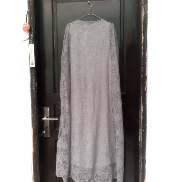 Gamis kaftan brokat nagita model batwing preloved