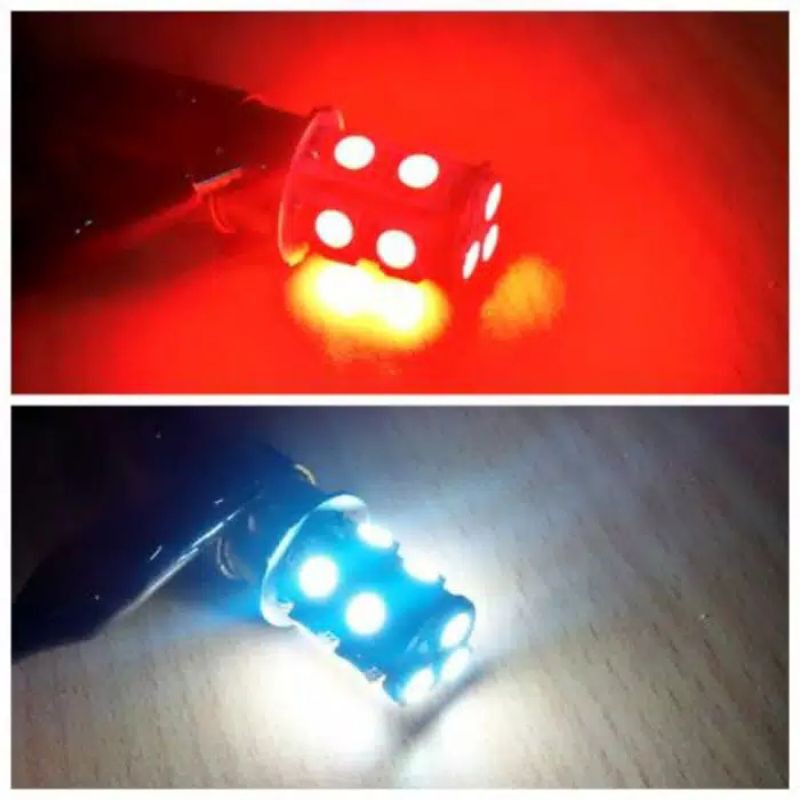 Bisa COD √ Lampu LED Kedip Rem Stop Bayonet 13 LED Mata Strobo Mobil Motor kaki 2-1