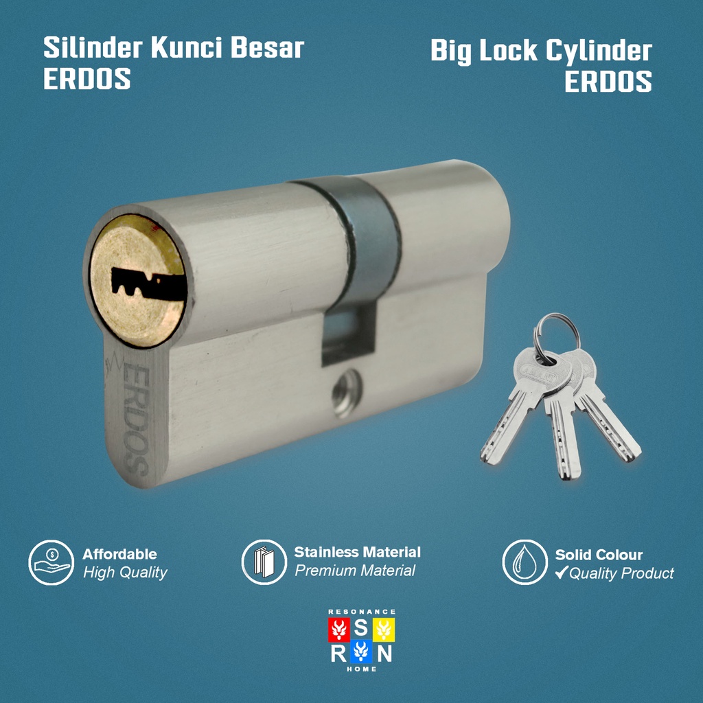 Cylinder l Silinder l Anak Lubang Kunci Pintu Besar Jantung Kuningan Resonance Home