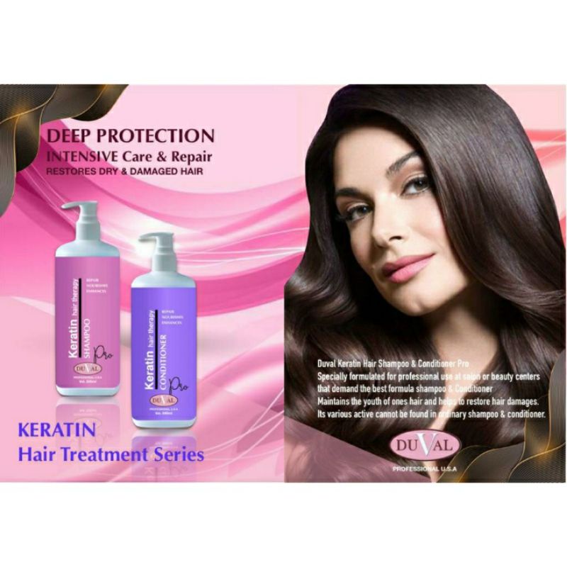 JEMPOL DUVAL KERATIN SHAMPOO / CONDITIONER 500ML