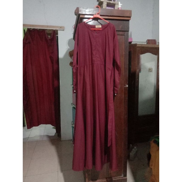 preloved gamis warna maroon