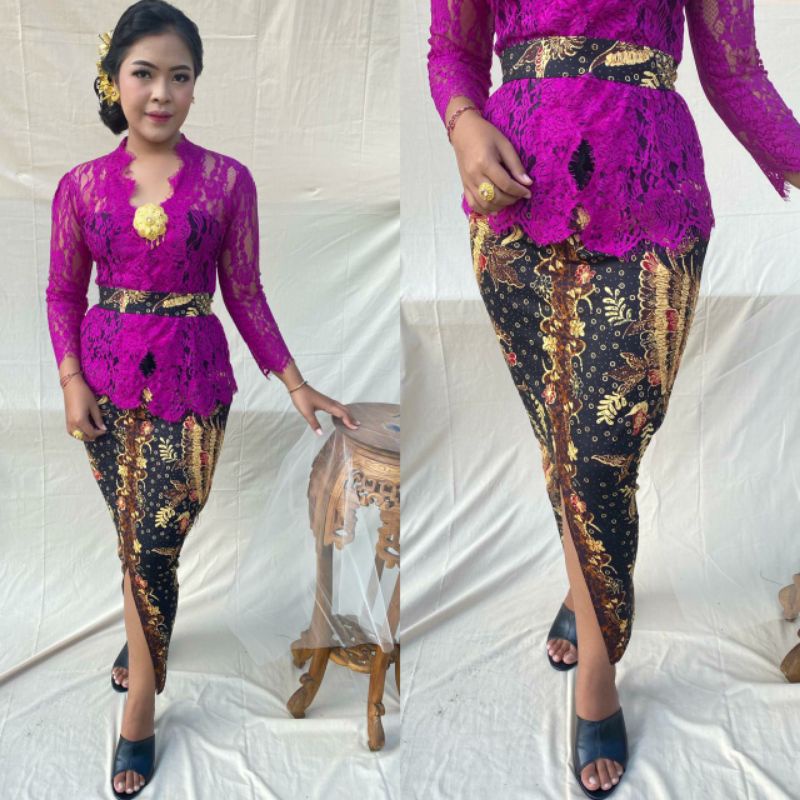 Kebaya Bali By Ani Kamen Jadi Batik + Obi