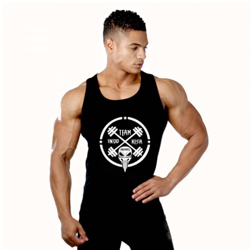 Harga Termurah Kaos Singlet Cotton Berlogo ONEMORE TEAM INDONESIA