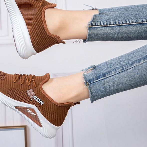 ☑ Batavia Fashion Shoes baru impor sepatu wanita olahraga rajut premium bernapas H6 ✺