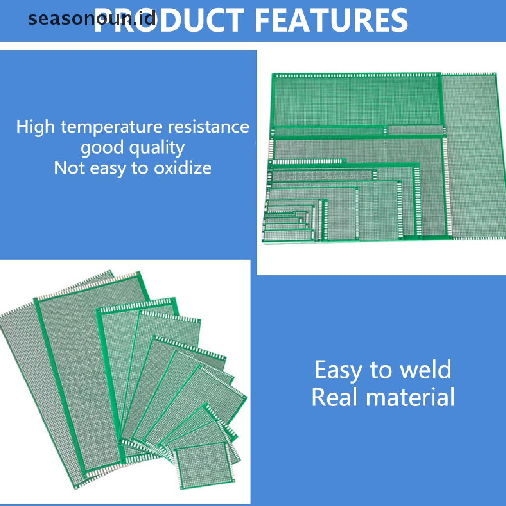 【seasonoun】 2-12cm Green Double-sided Tinned Spray Tin Plate PCB Universal Board for Arduino .