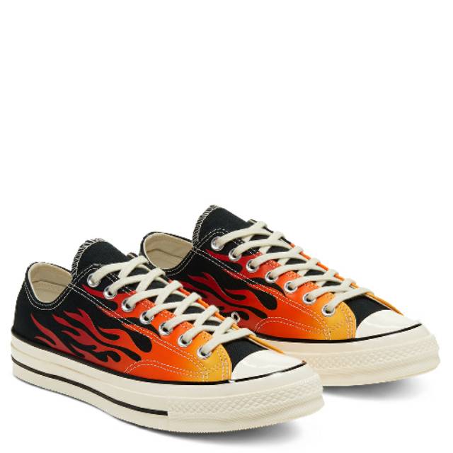 flame low top converse