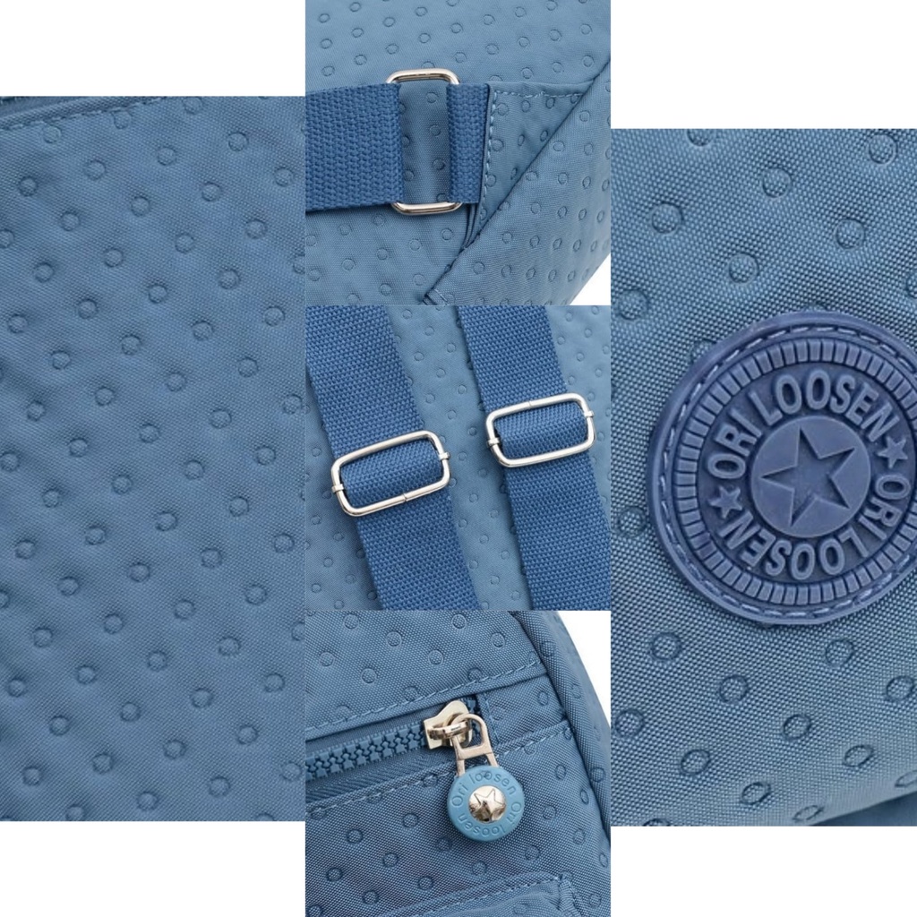 TAS RANSEL WANITA KOREA BACKPACK IMPORT BIRU GENDONG PUNGGUNG SEKOLAH KULIAH KERJA ALICIA TA572B3 FASHION REMAJA KEKINIAN SIMPLE BRANDED BATAM PREMIUM