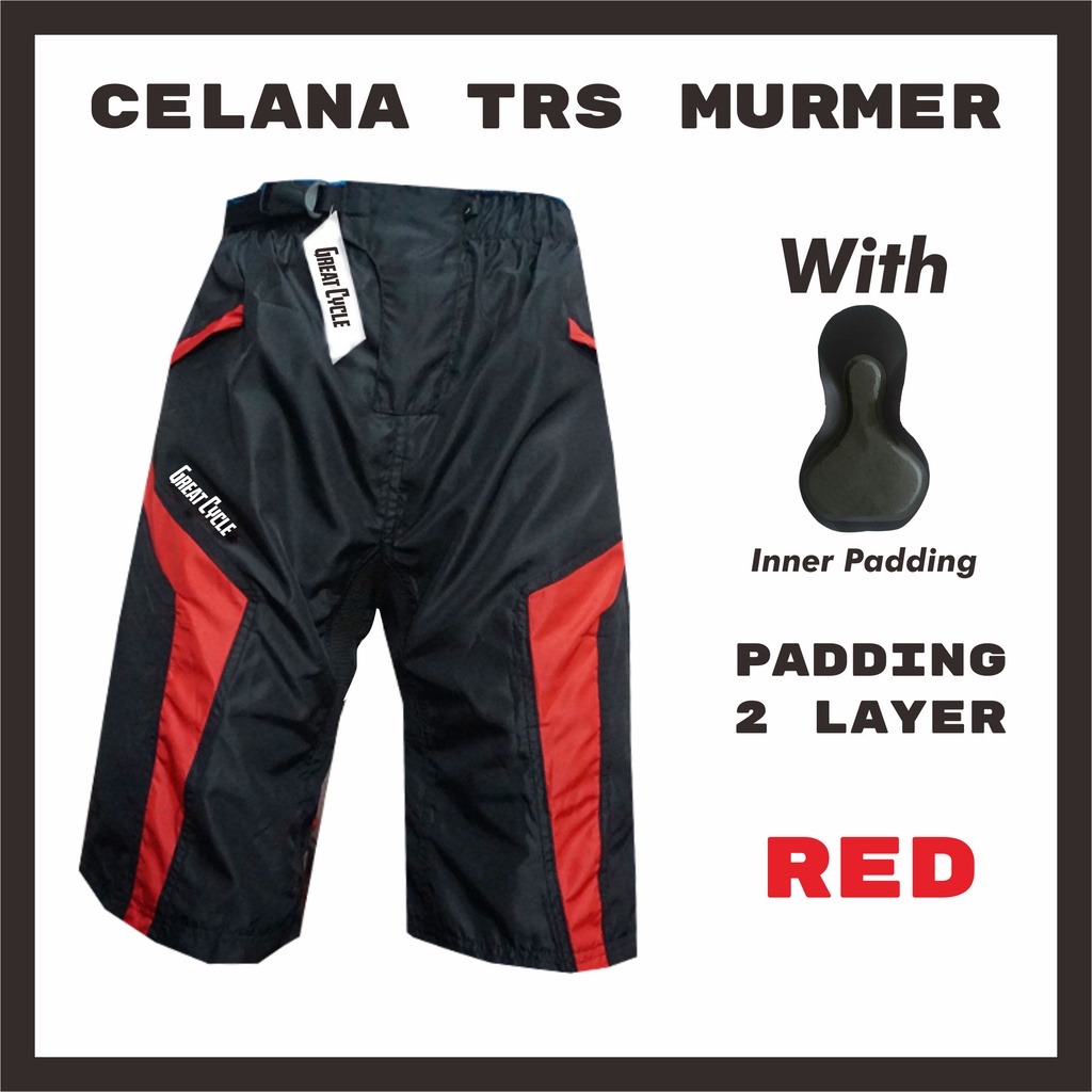 Celana Sepeda Training pendek GC-Brand Murmer TRS Red