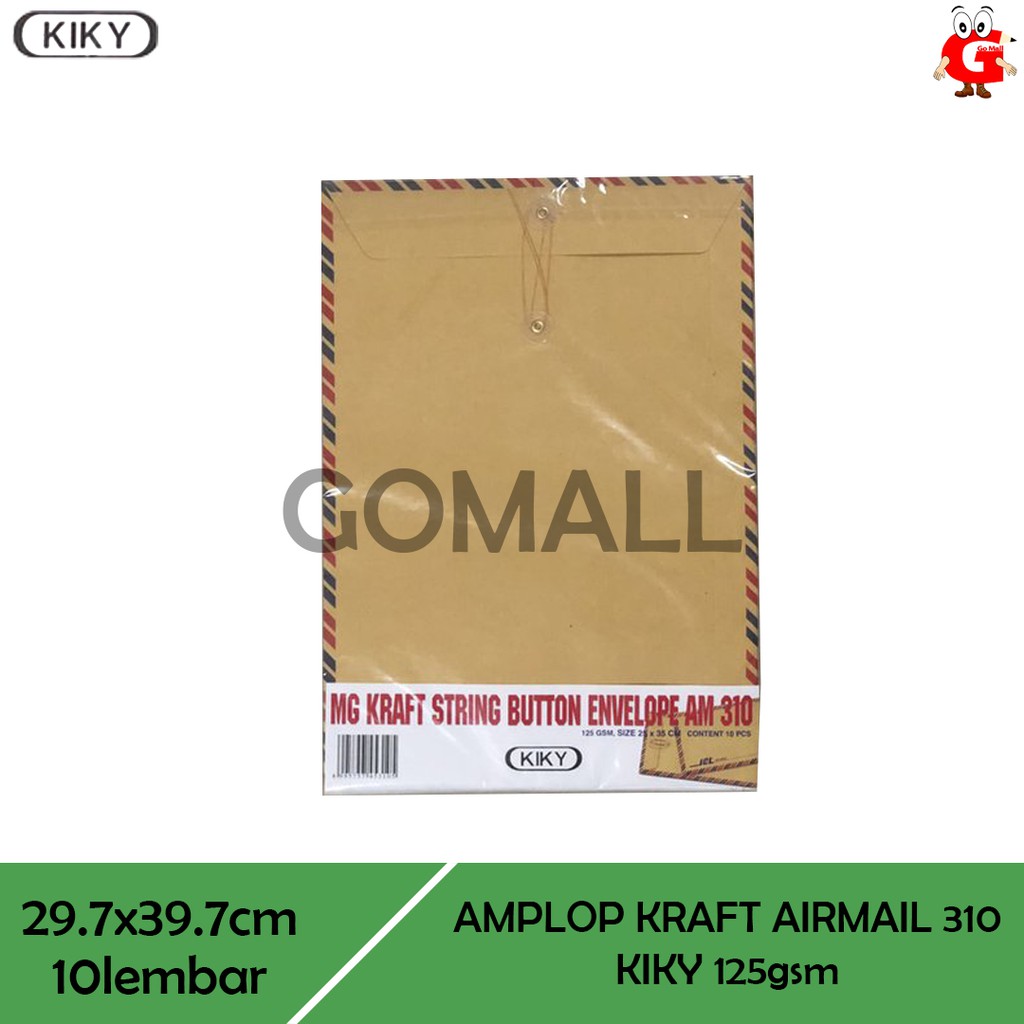 

Amplop Coklat Tali Kiky 310 Airmail (25x35)