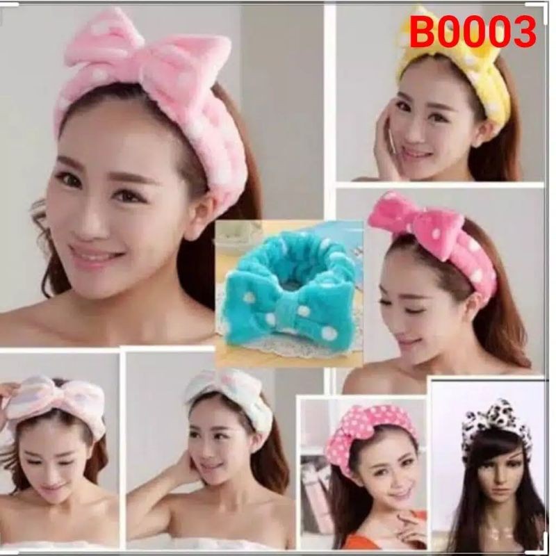 bandana pita besar korea bando motif headband handuk