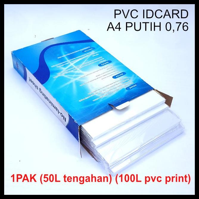 

BEST SELLER !!! BAHAN ID CARD / PVC KERTAS ID CARD 1 PAK ISI 50 PC UKURAN A4 TERLARIS