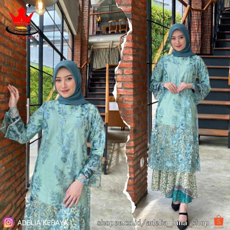 PB&gt; SET TULLE ELIZABETH / KEBAYA TUNIK MODERN - OUTFIT KONDANGAN CANTIK - KEBAYA PESTA DAN WISUDAAN