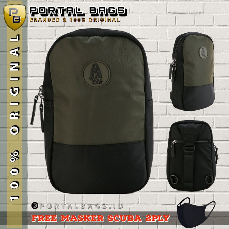 Hush Puppies Sling Bag 201 + Paperbag - Tas Slempang Pria - Original