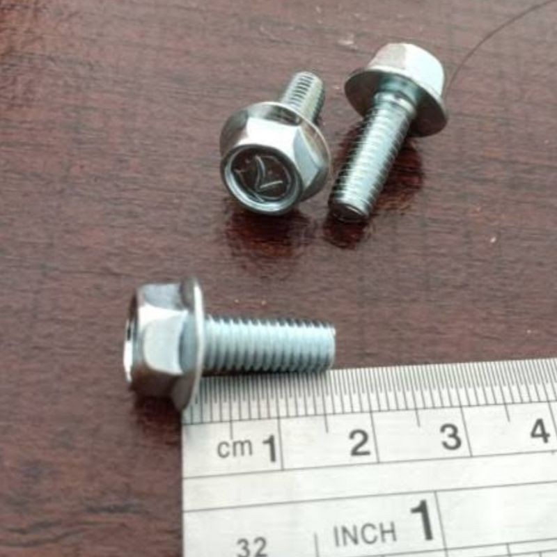 Bolt Flange 6X14 Baut Topi Untuk Cover Knalpot Atau Gantungan Barang Hook Luggage