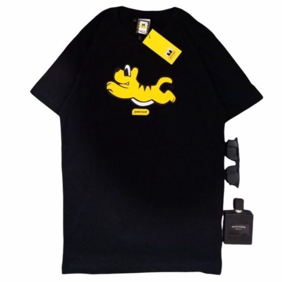 KAOS DISTRO PRIA PANCOAT POP TIGER HITAM