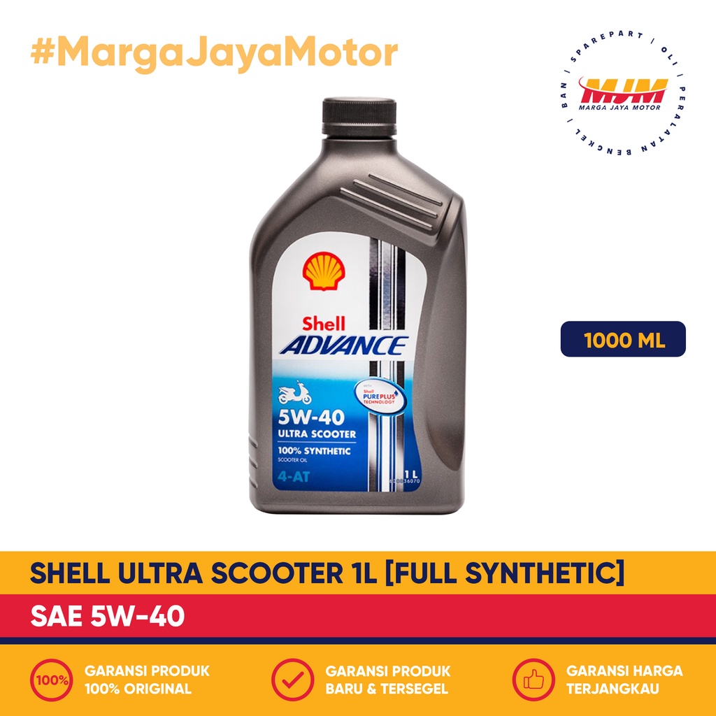 Shell Advance Ultra Scooter Matic 5W/40 1000ml Shell Oil 1L