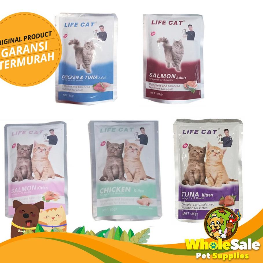 ➤ Makanan Kucing Basah Wet Food LIFE CAT Pouch 1 BOX ISI 24pcs ➷