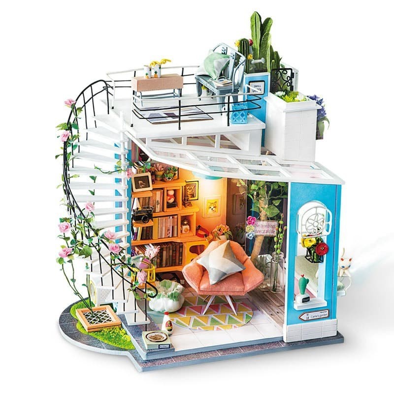 ROLIFE Robotime Dora'S Loft With Led Light Dg12 Hobby Toy Collection