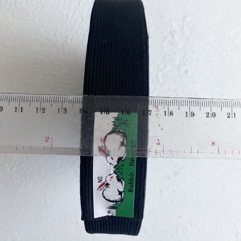 Karet kelinci elastis Hitam 2.5 cm