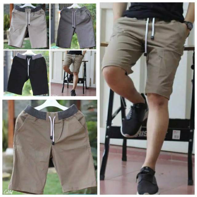 CELANA CHINO PENDEK DISTRO PRIA KARET ORIGINAL BRANDED