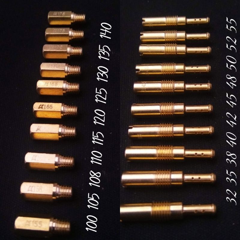 20pcs main jet pilot jet pwk - mainjet pwk 100-140 pilotjet pwk 32-55 keihin spuyer pwk sudco