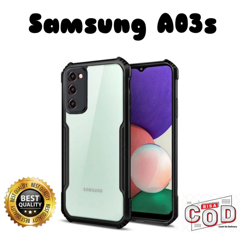 PROMO Case SAMSUNG A03S HardCase Shockproof Transparan Casing