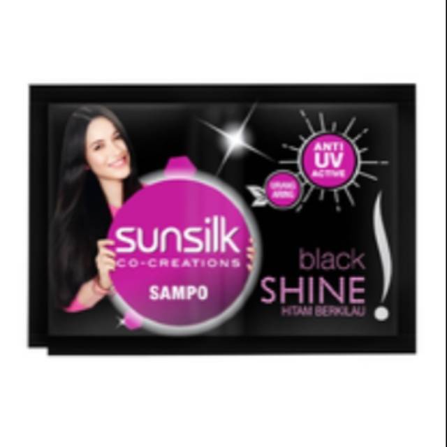 Sunsilk shampo black shine 9ml /renteng12 sachet