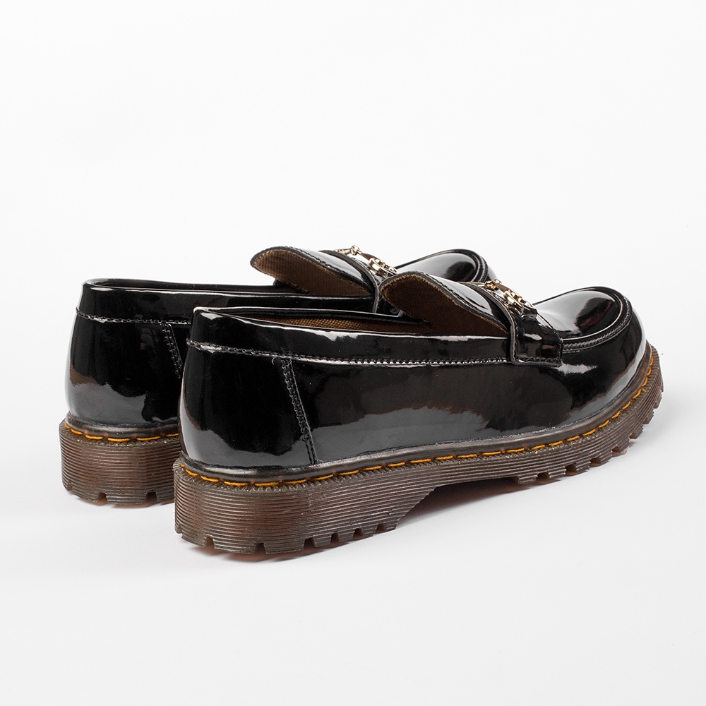 NAYRA BLACK |ManNeedMe x NAZ| Sepatu Pantofel Wanita Formal / Kantor Sol Docmart ORIGINAL