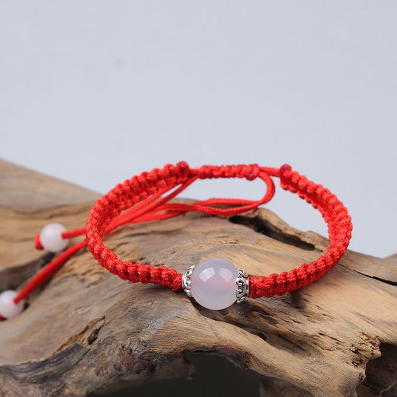 Gelang Lucky Red String Rope Agates Beads