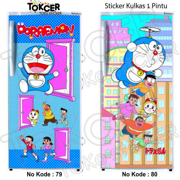 Stiker Kulkas 1 Pintu dan 2 Pintu DORAEMON