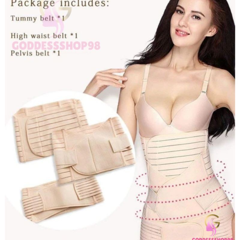 Korset Pelangsing 3in1 Stagen Korset melahirkan Pengecil Perut Postpartum Recovery Corset