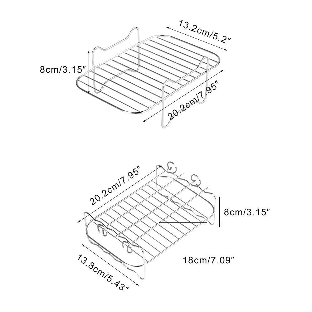 Chookyy Air Fryer Rack Untuk Ninja Double Basket Air Fryer Aksesoris Grill Rack