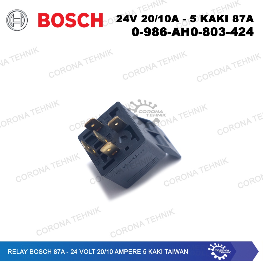 Taiwan - Relay Bosch 87a - 24 Volt 20 Ampere 5 Kaki - 0-986-AH0-803-424